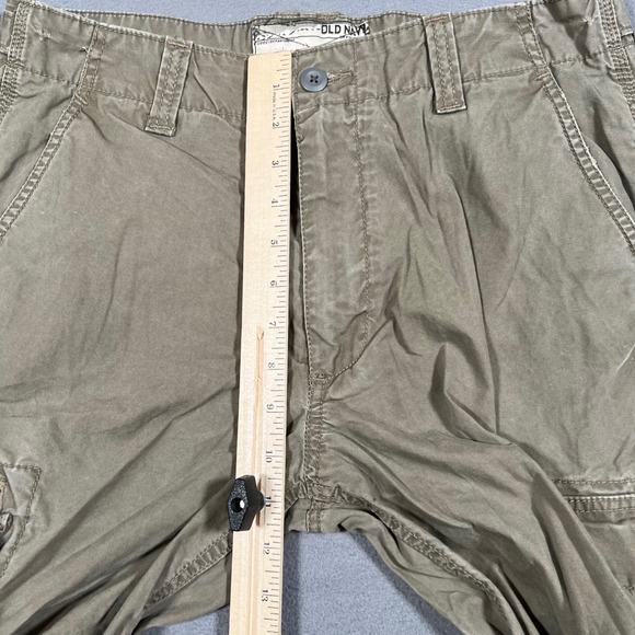 Vintage‎ Old Navy Cargo Pants Mens 31x28 Olive Green Military Utility Y2K - Picture 6 of 11